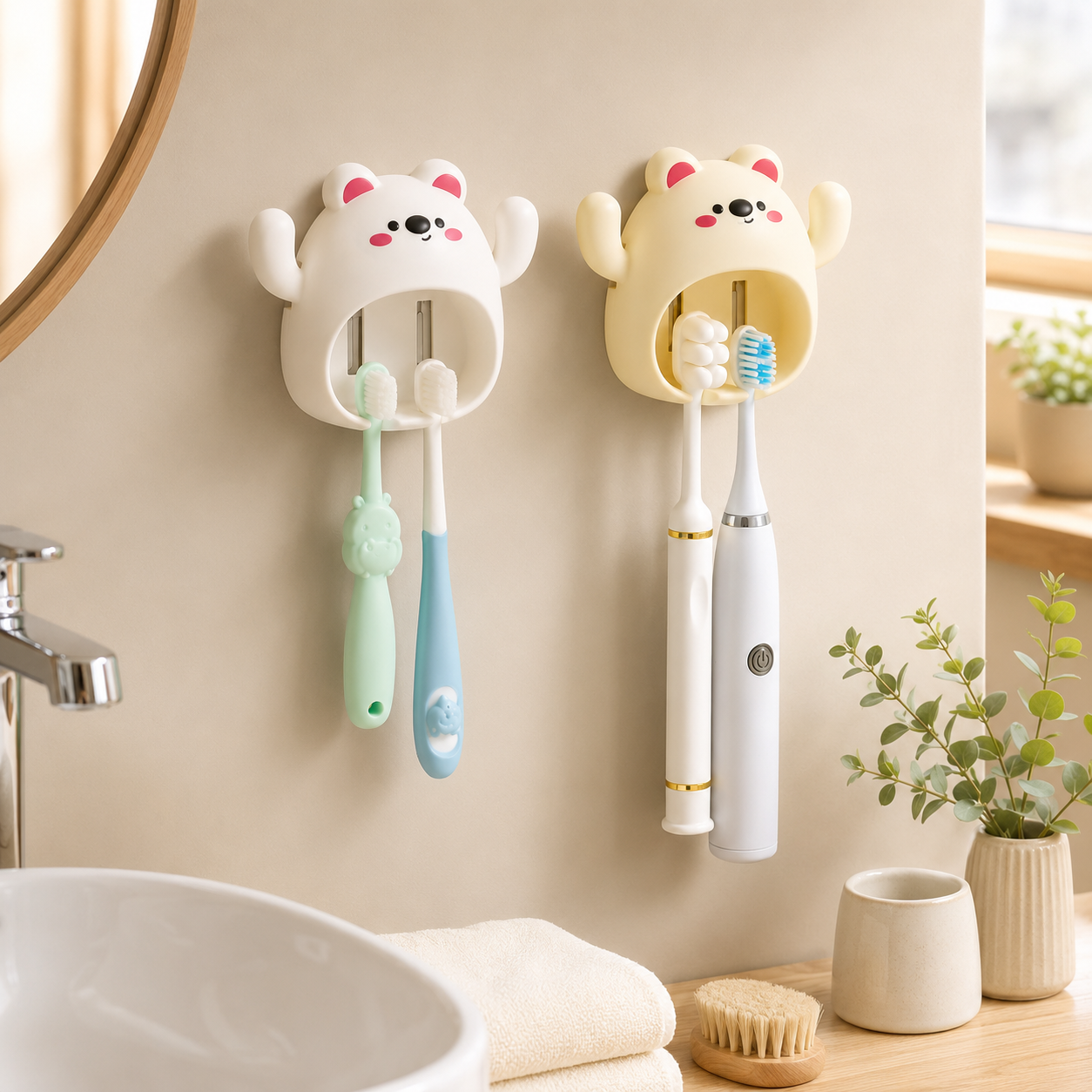 Wall-Mounted Toothbrush Holder