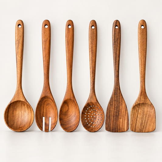 Premium Teak Wood Kitchen Utensil Set